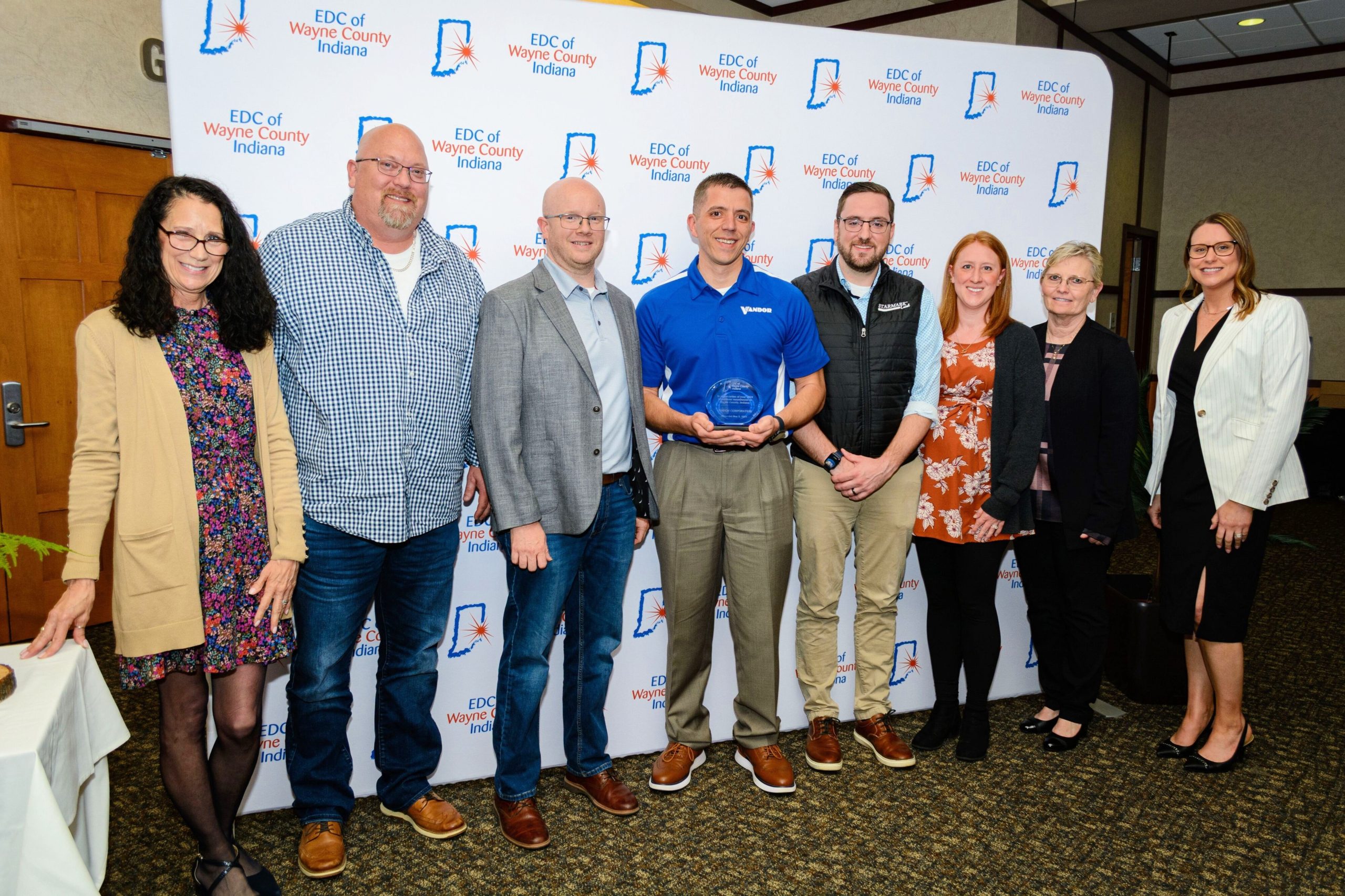 Vandor Group Receiving Award from Wayne County Indiana EDC